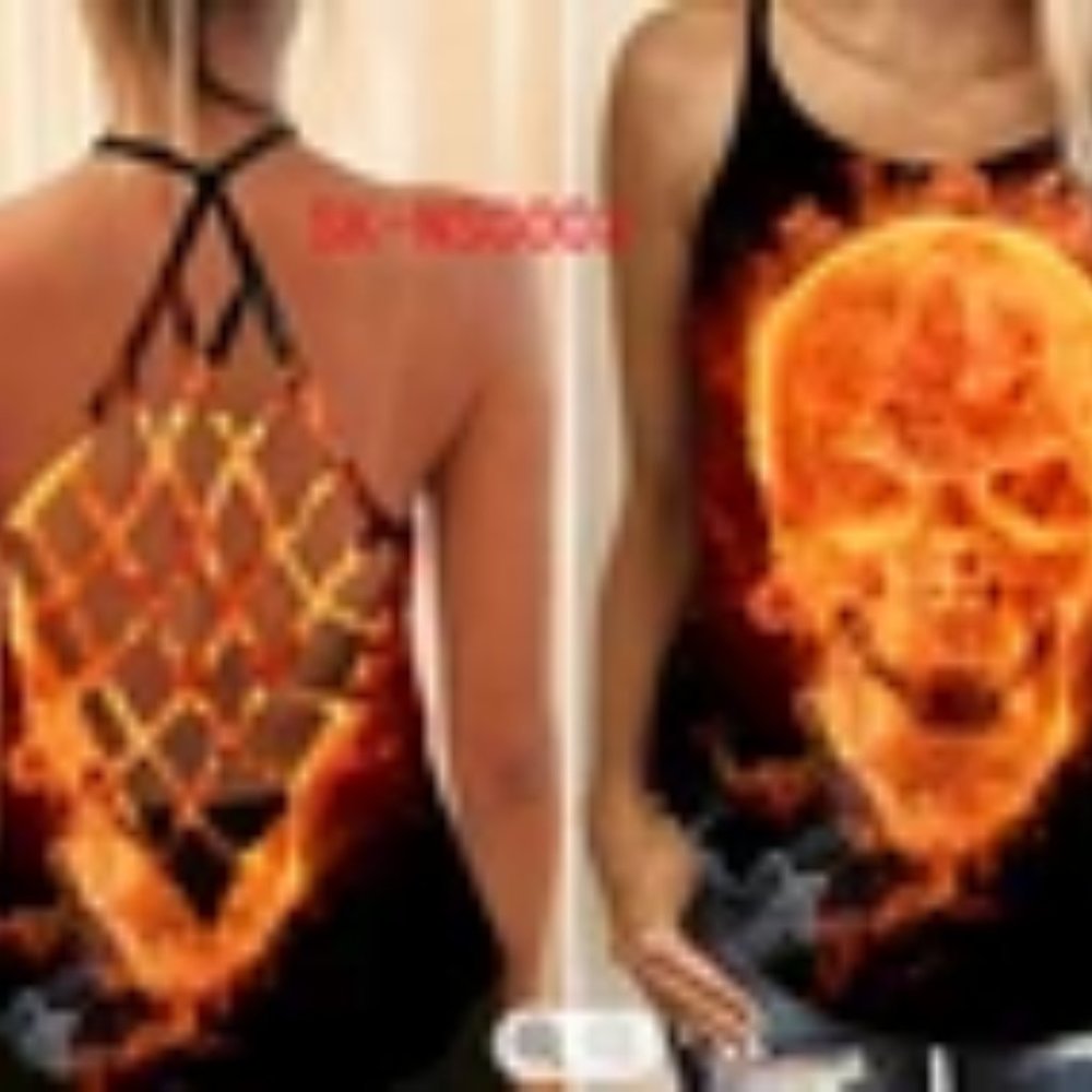 FLAMING SKULL TANK